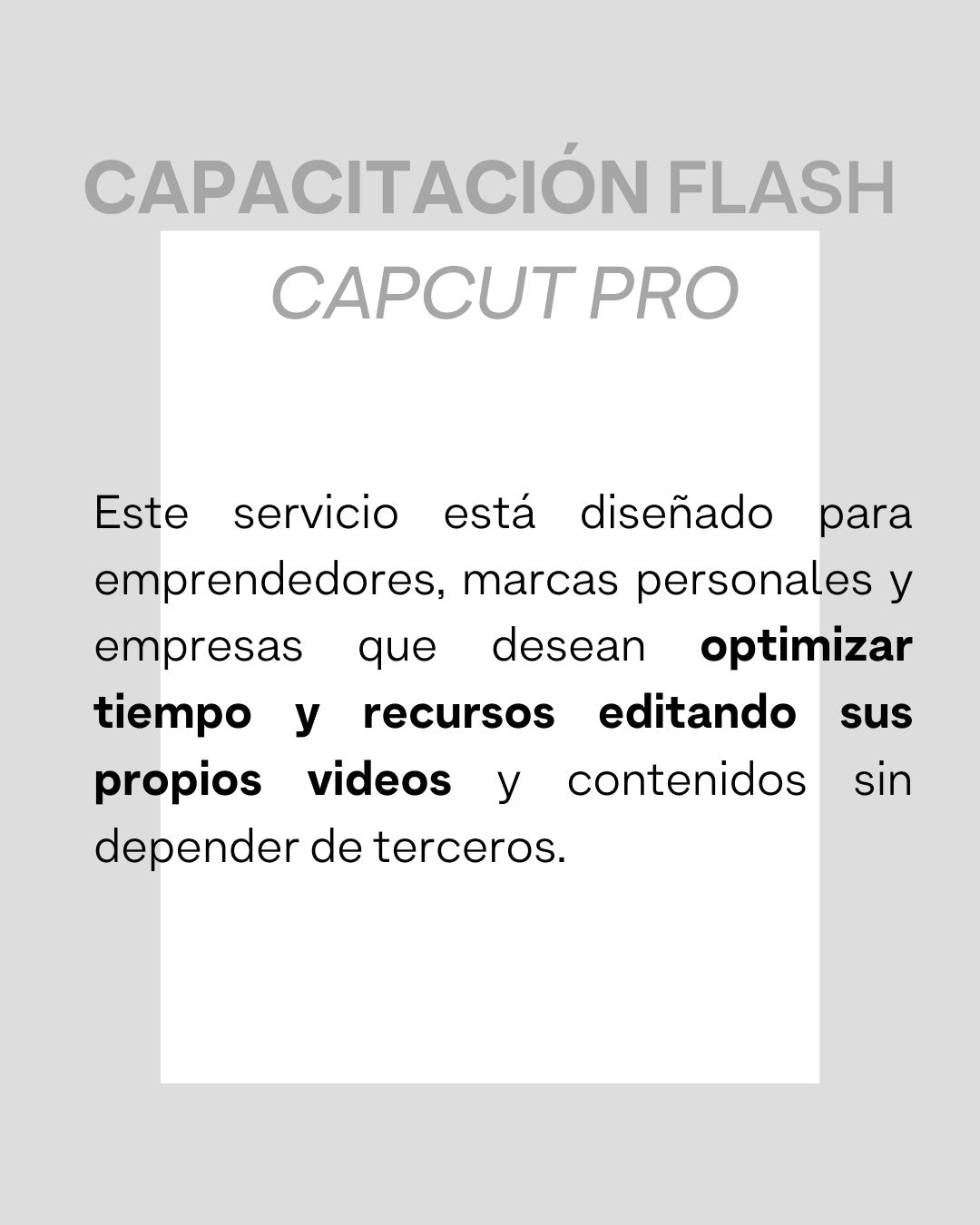 CAPCUT PRO MASTERCLASS EXPRESS