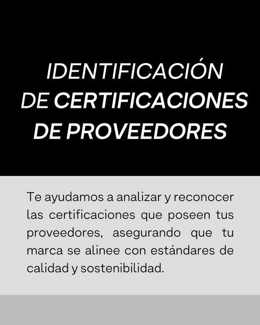 IDENTIFICACIÓN DE CERTIFICACIONES DE PROVEEDORES