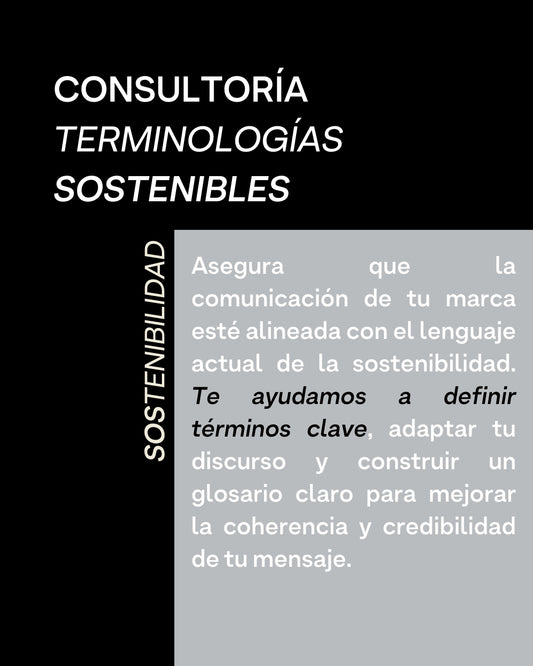 CONSULTORÍA TERMINOLOGÍAS SOSTENIBLES