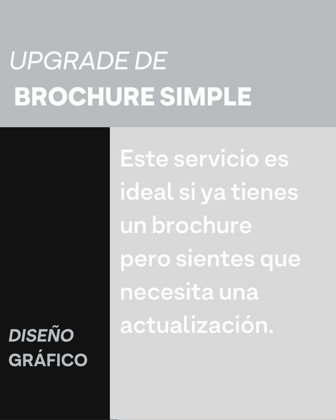 MEJORA SIMPLE DE BROCHURE