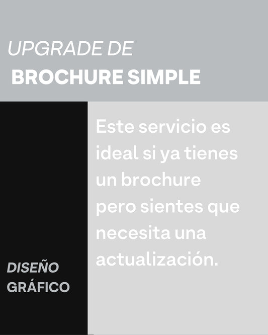 MEJORA SIMPLE DE BROCHURE